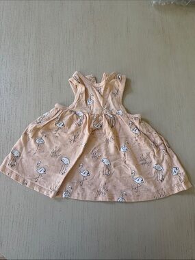 Rylee & Cru Peach Flamingo Print Baby Dress